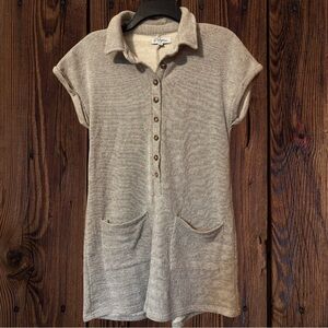 Polagram Knit Romper with Front Pockets